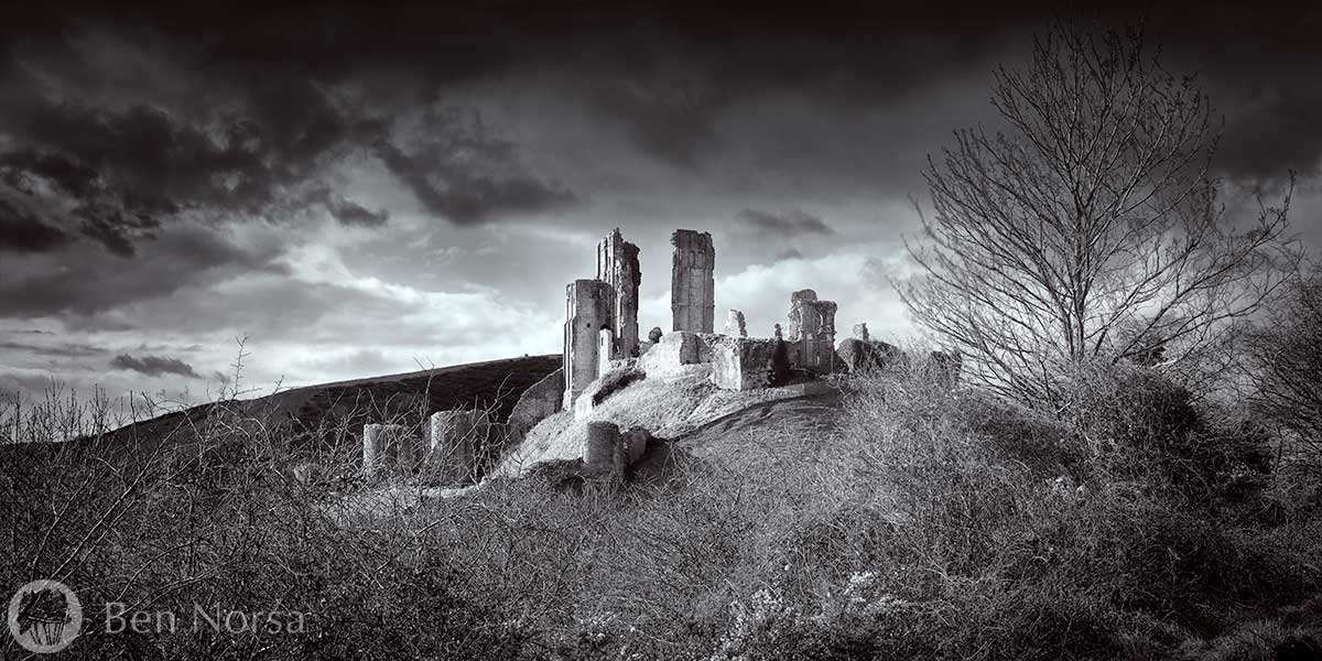 Landscape photographic print of Corfe Castle