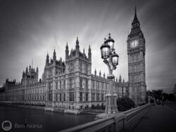Landscape photographic print of the Houses of Parliament, London
