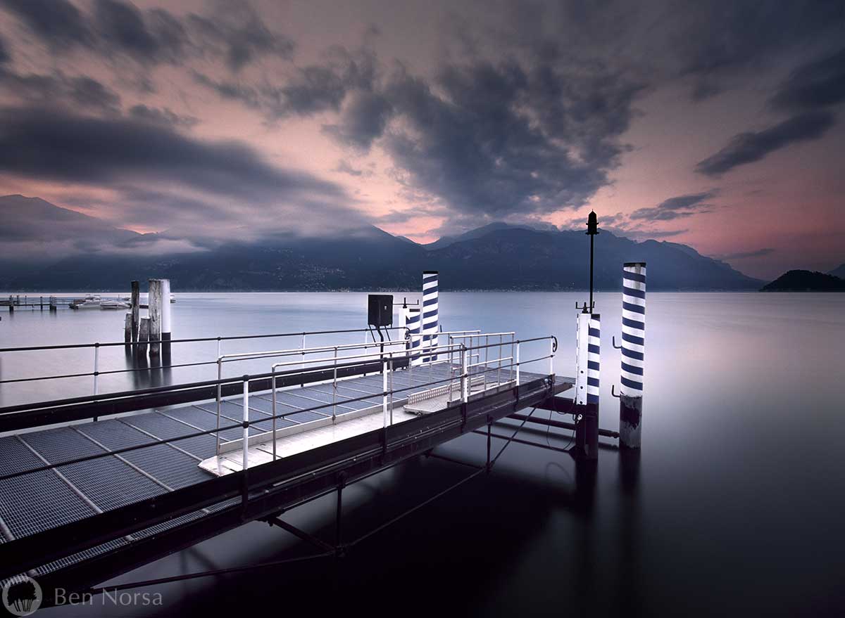 Landscape photographic print of Menaggio wharf - Lake Como, Italy