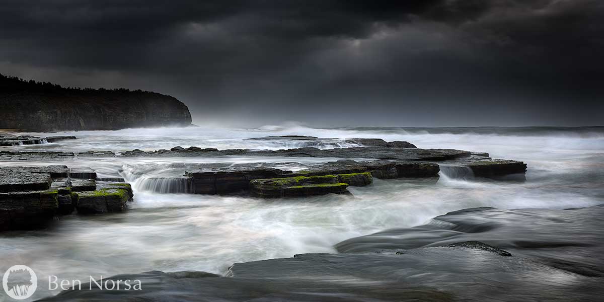 Landscape photographic print of Stormy Seascape, Turrimetta Beach, Sydney