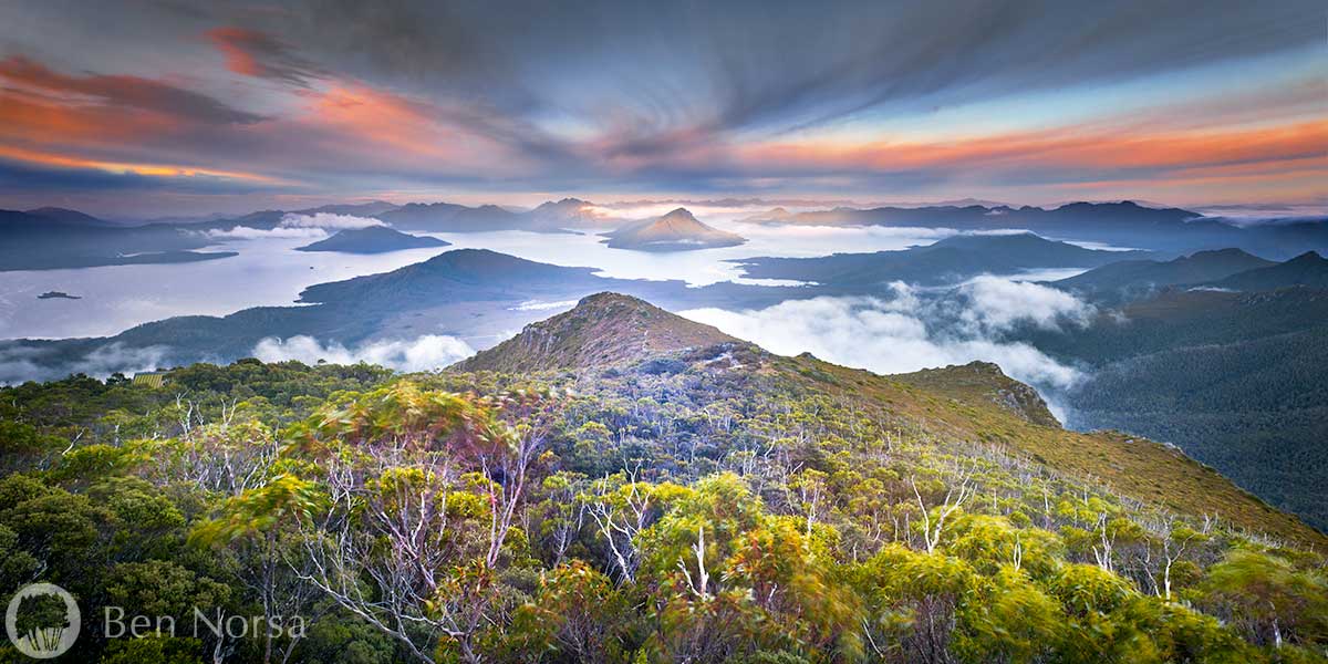 Landscape photographic print of Mt Solitary, Tasmania