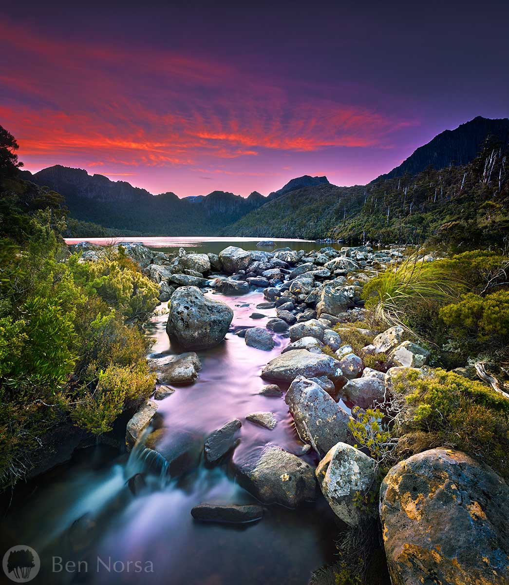 Landscape photographic print of Judds Charm, Tasmania