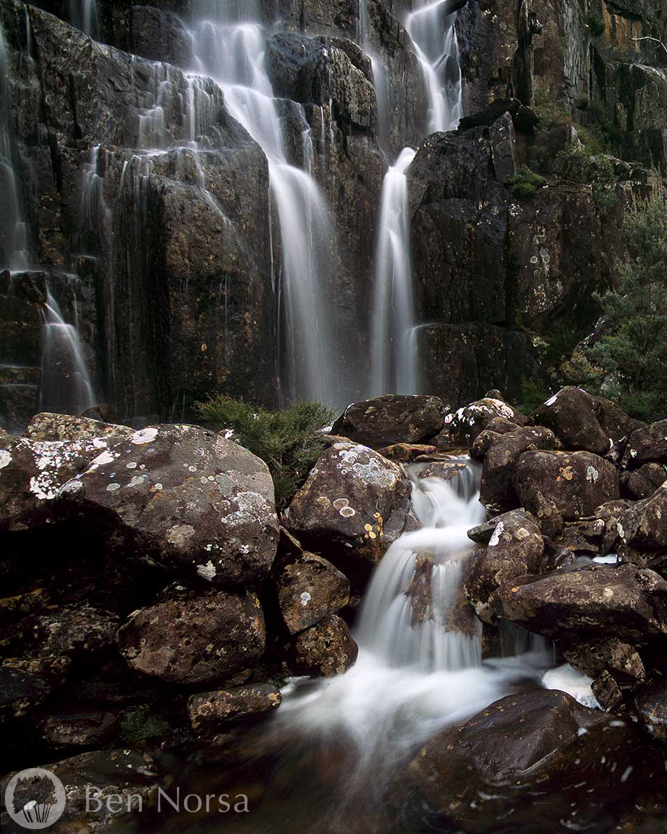 Landscape photographic print of Grail Falls, Tasmania