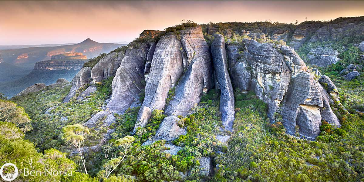 Landscape photographic print of Pigeon House Mountain from the Budawang National Park