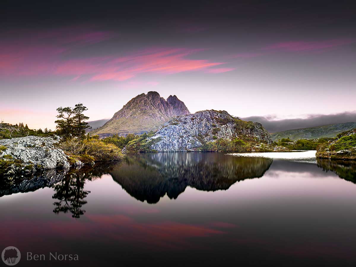 Landscape photographic print of Dove Lake circuit, Twisted Lakes