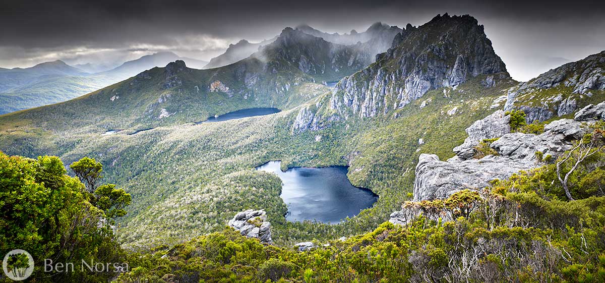 Landscape photographic print of The Western Arthur Range, Tasmania